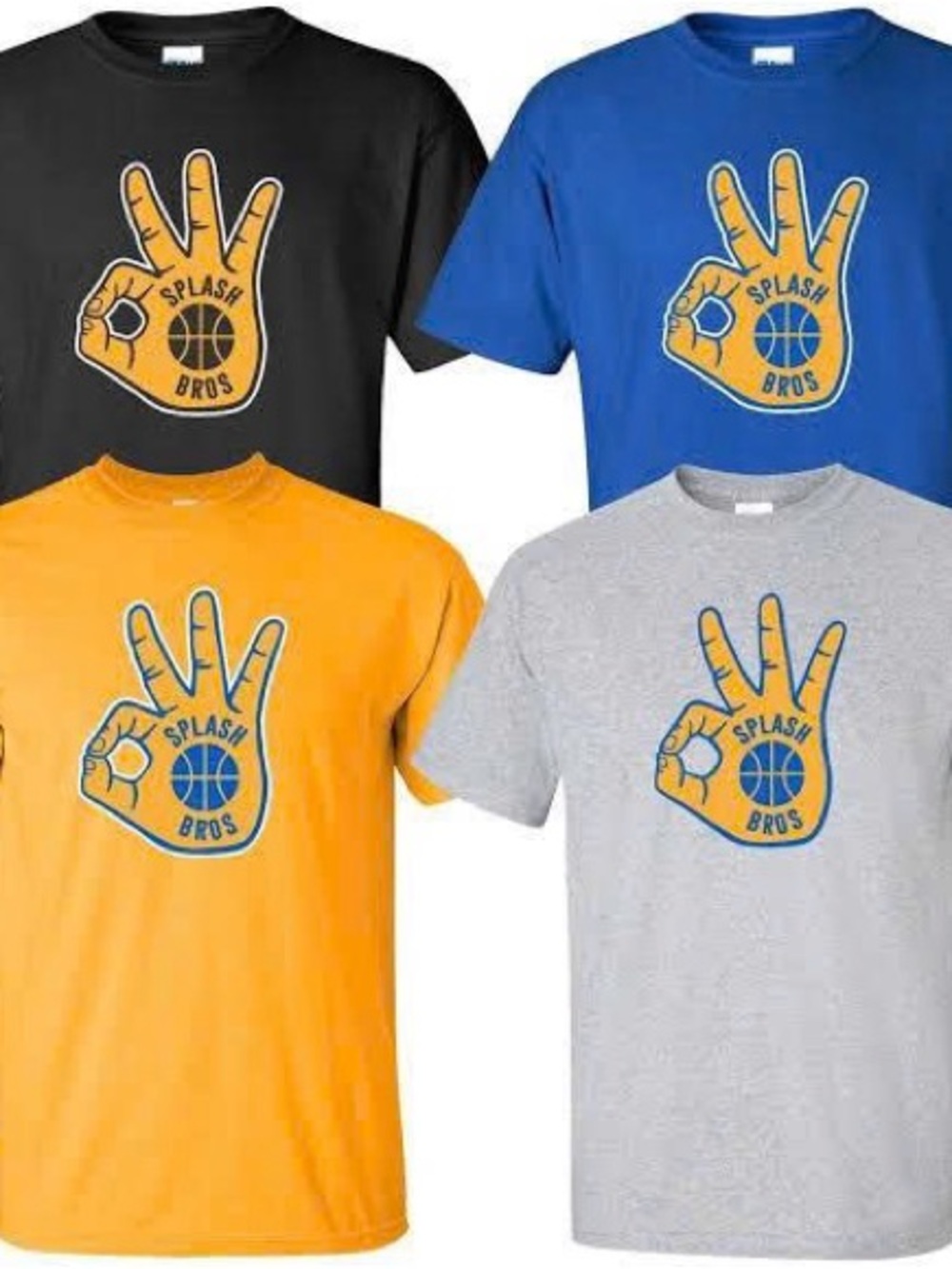Splash Bros Kids T-Shirt - Yellow/Blue Graphic, Foam finger shirt